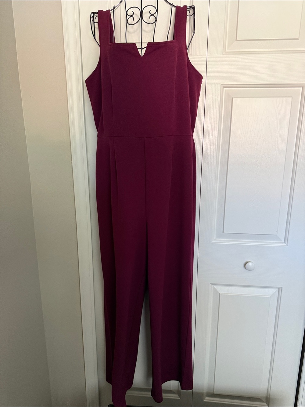 Maurices Sleeveless Wine-Colored Jumpsuit